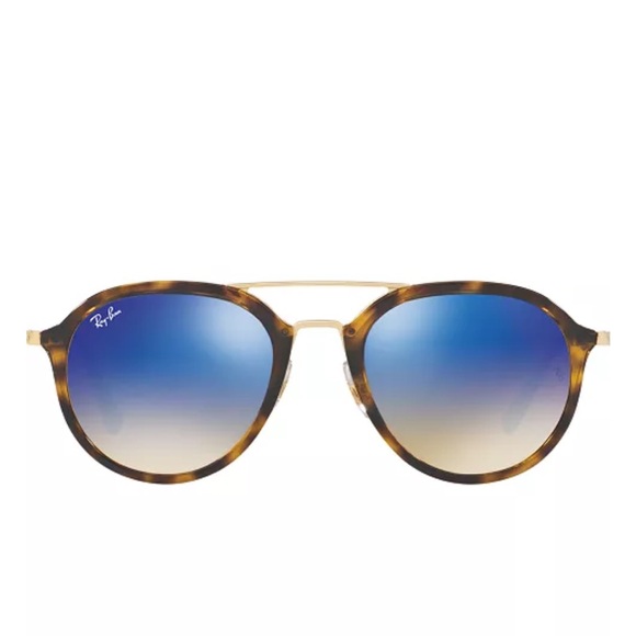 Ray-Ban Sunglasses with Blue Lenses and Brown Case - Picture 5 of 10